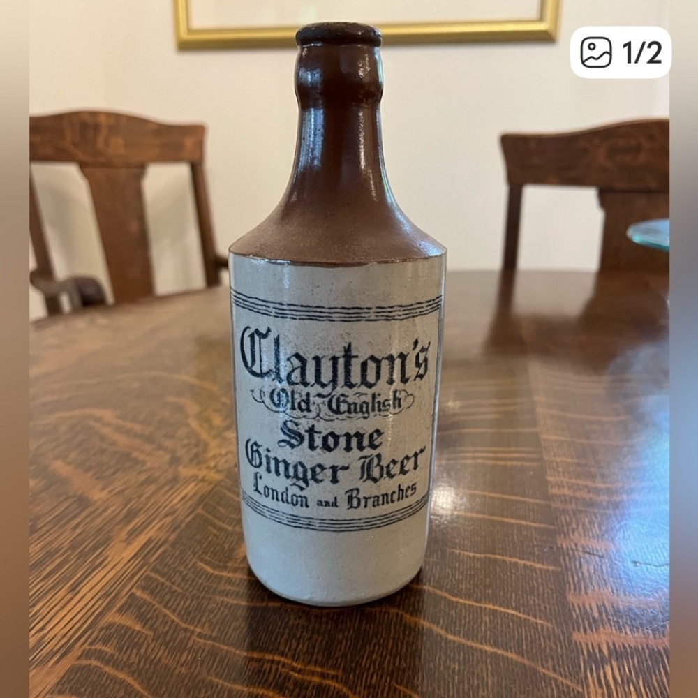 🤎Clayton's Old English Stone Ginger Beer Bottle